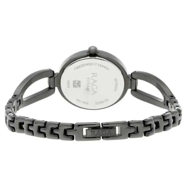 Titan Raga Viva Anthracite Dial Women Watch With Metal Strap nt2579qm01 Women's Watch