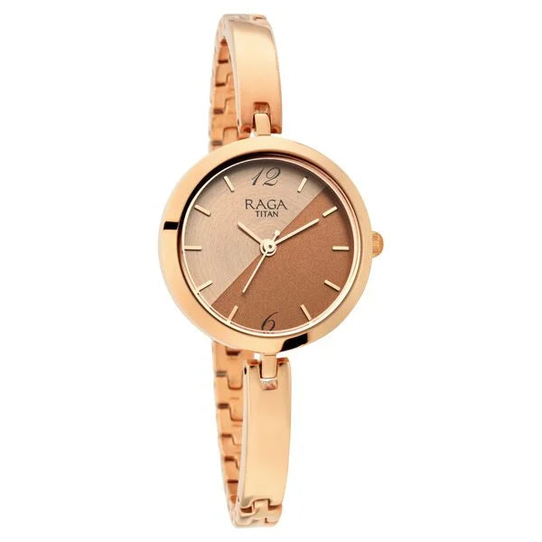 Titan Raga Viva Bicolour Dial Women Watch With Metal Strap nt2606wm07 Women's Watch