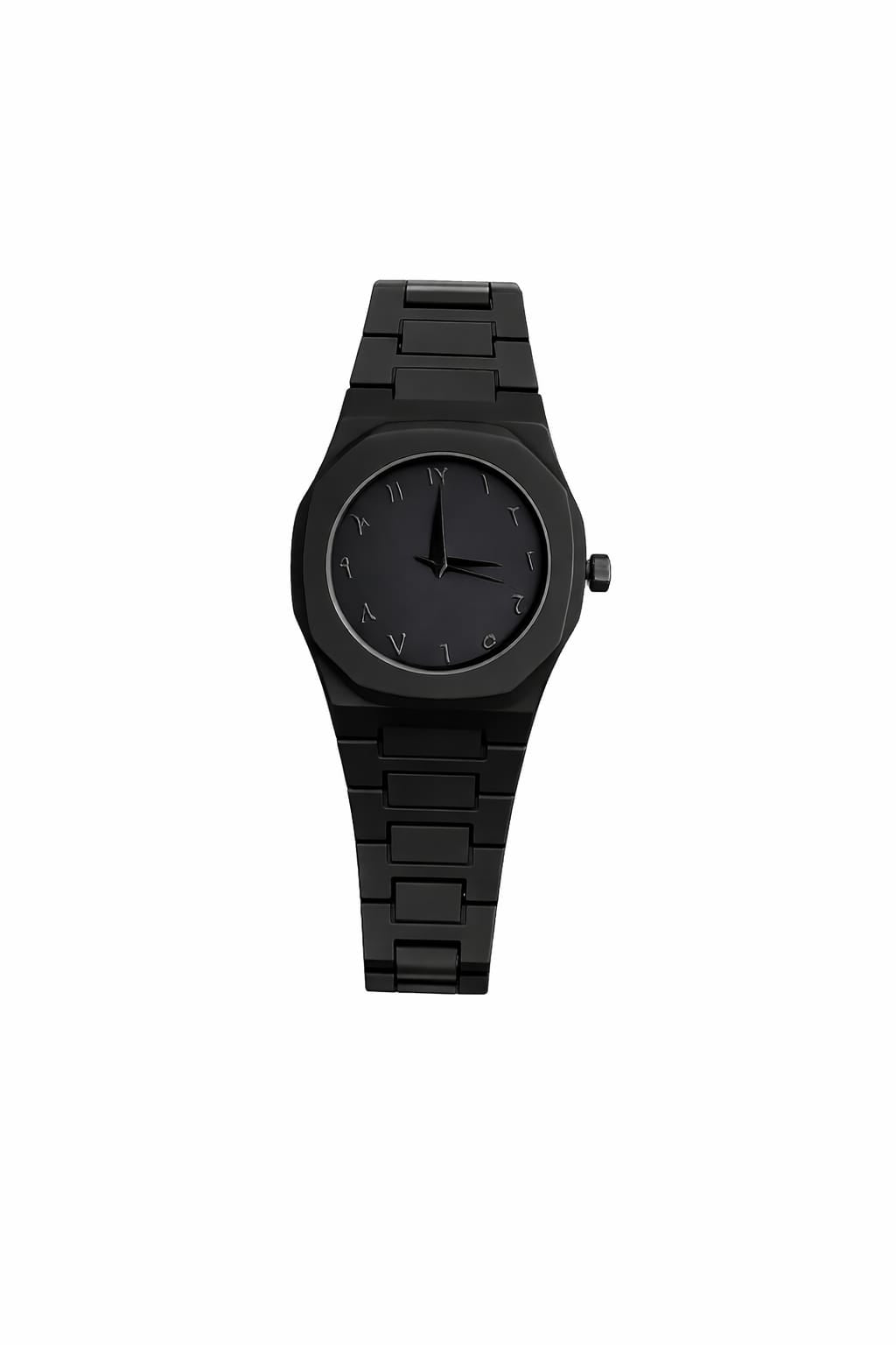 Midnight Matte Black Minimalist Dial With Subtle Numeric Markers  Watch