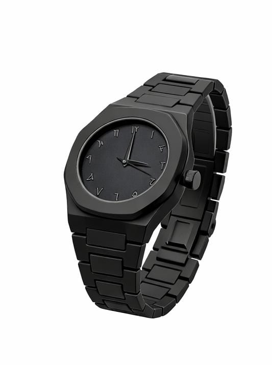 Midnight Matte Black Minimalist Dial With Subtle Numeric Markers  Watch