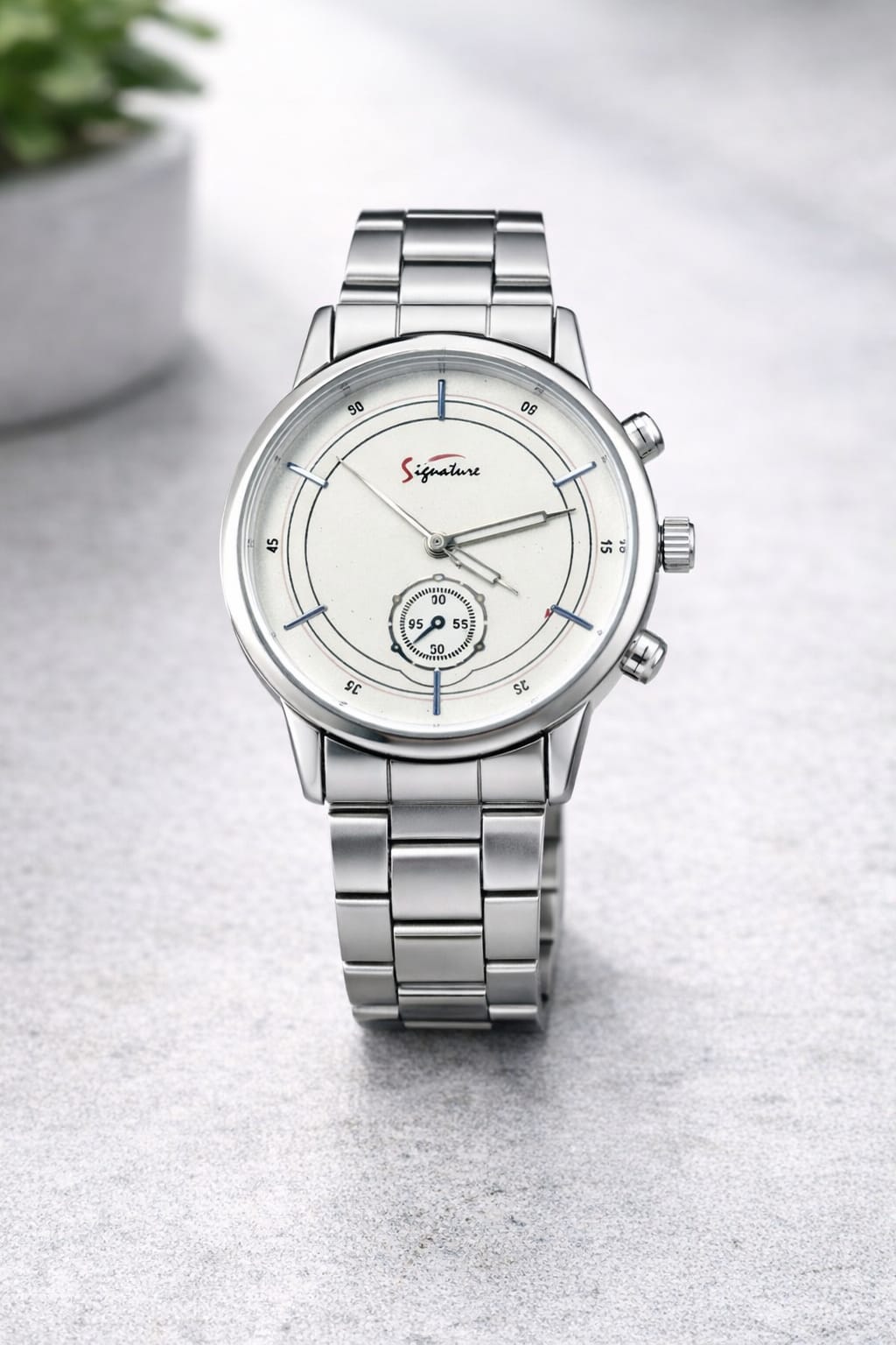 Signature Classic Silver Stainless Steel Watch
