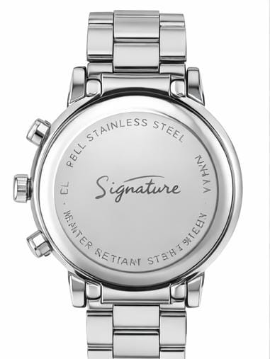 Signature Elite Chronograph Silver Stainless Steel Watch