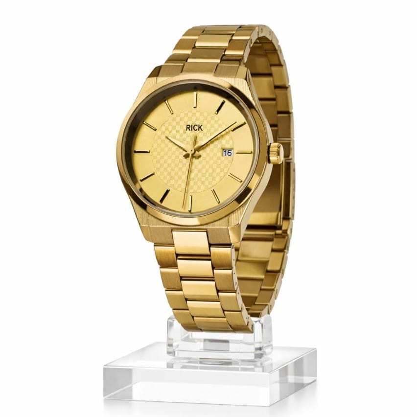 RICK Classic Gold Stainless Steel Analog Watch