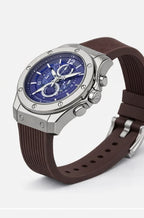 Robras Premium Skeleton Chronograph Watch – Brown Strap Edition