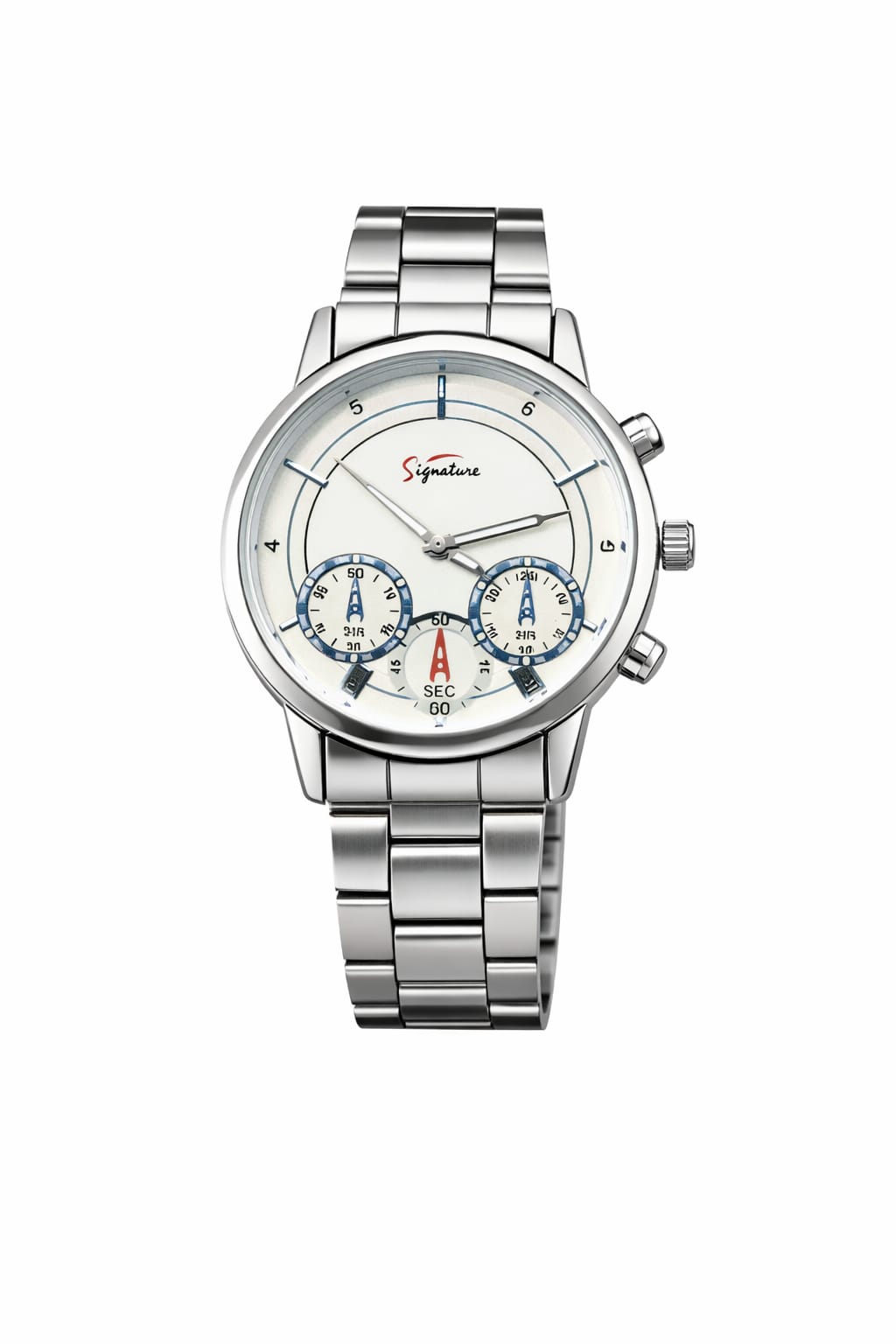 Signature Elite Chronograph Silver Stainless Steel Watch