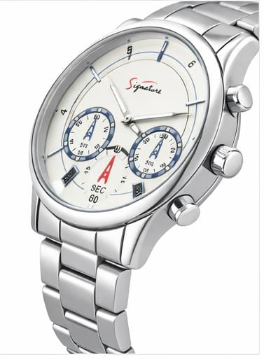 Signature Elite Chronograph Silver Stainless Steel Watch